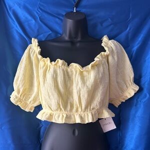 NWT Peixoto Yellow Crop Top